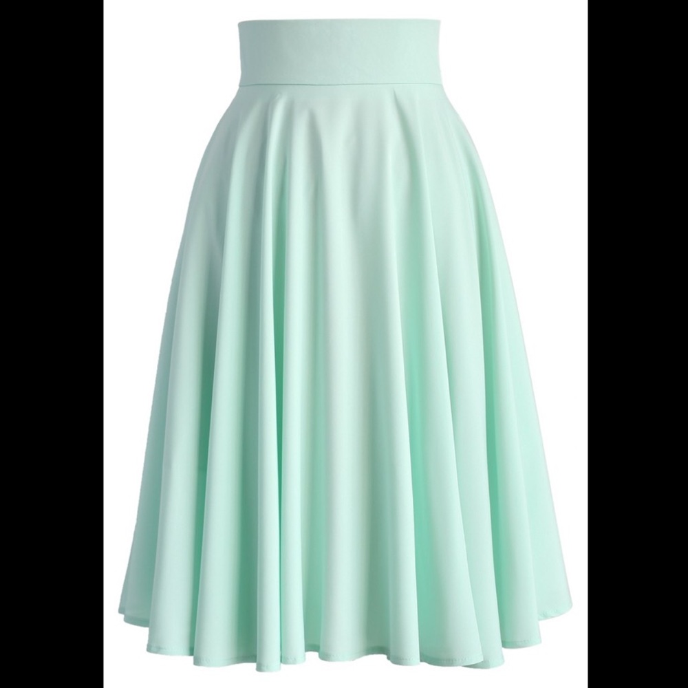 Vintage Midi Mint Skirt